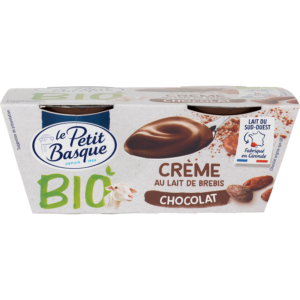 Crème au lait de brebis saveur chocolat