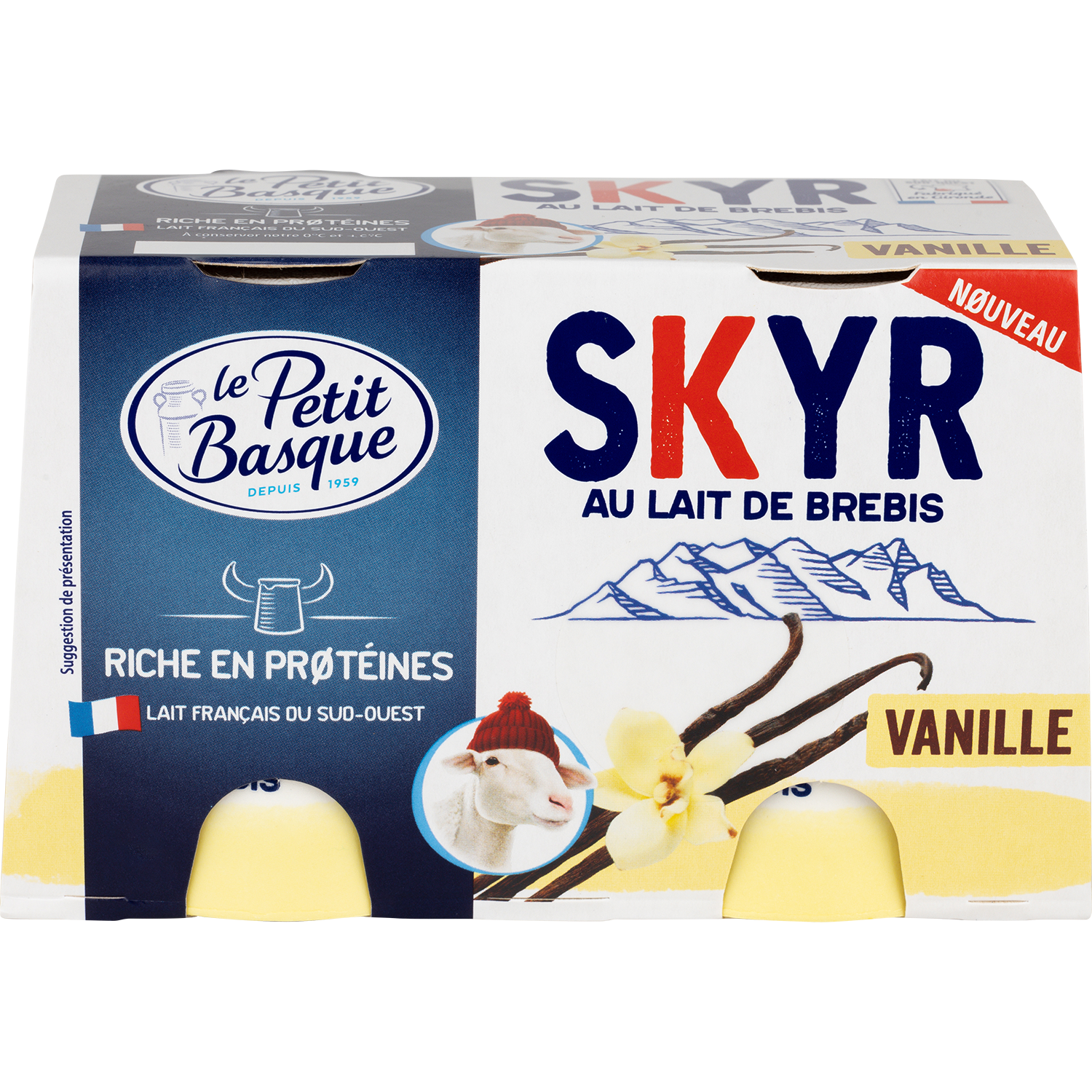 Skyr brebis vanille Skyr à la vanille, Le Petit Basque, au bon lait de brebis