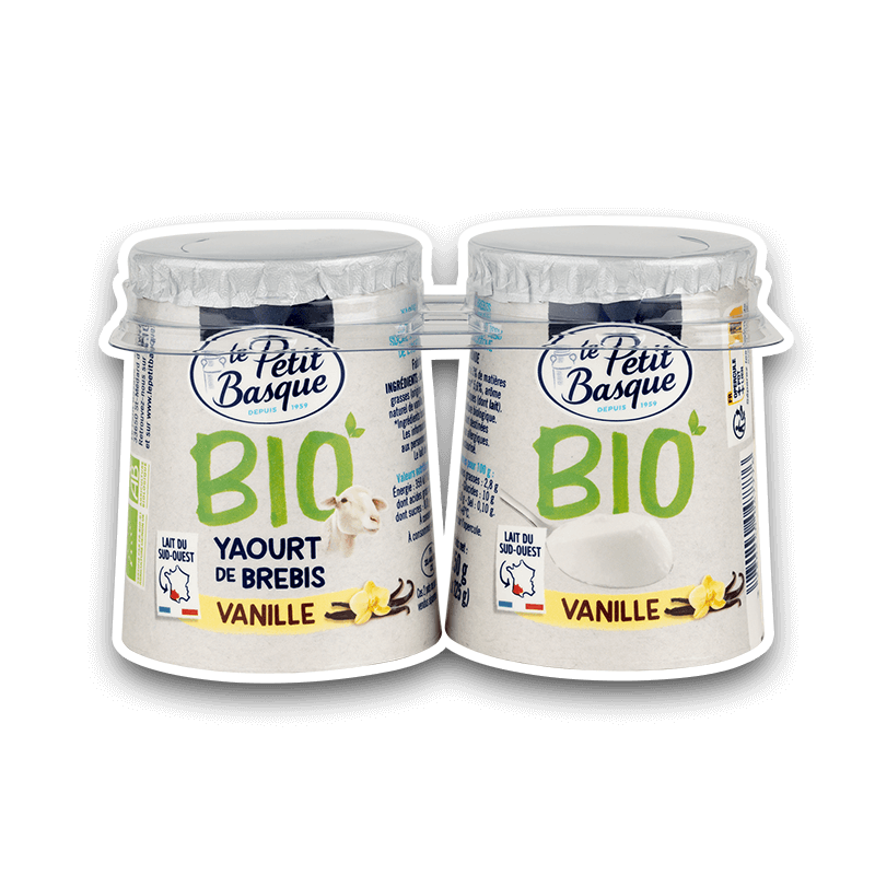 Yaourts de brebis vanille Le Petit Basque bio