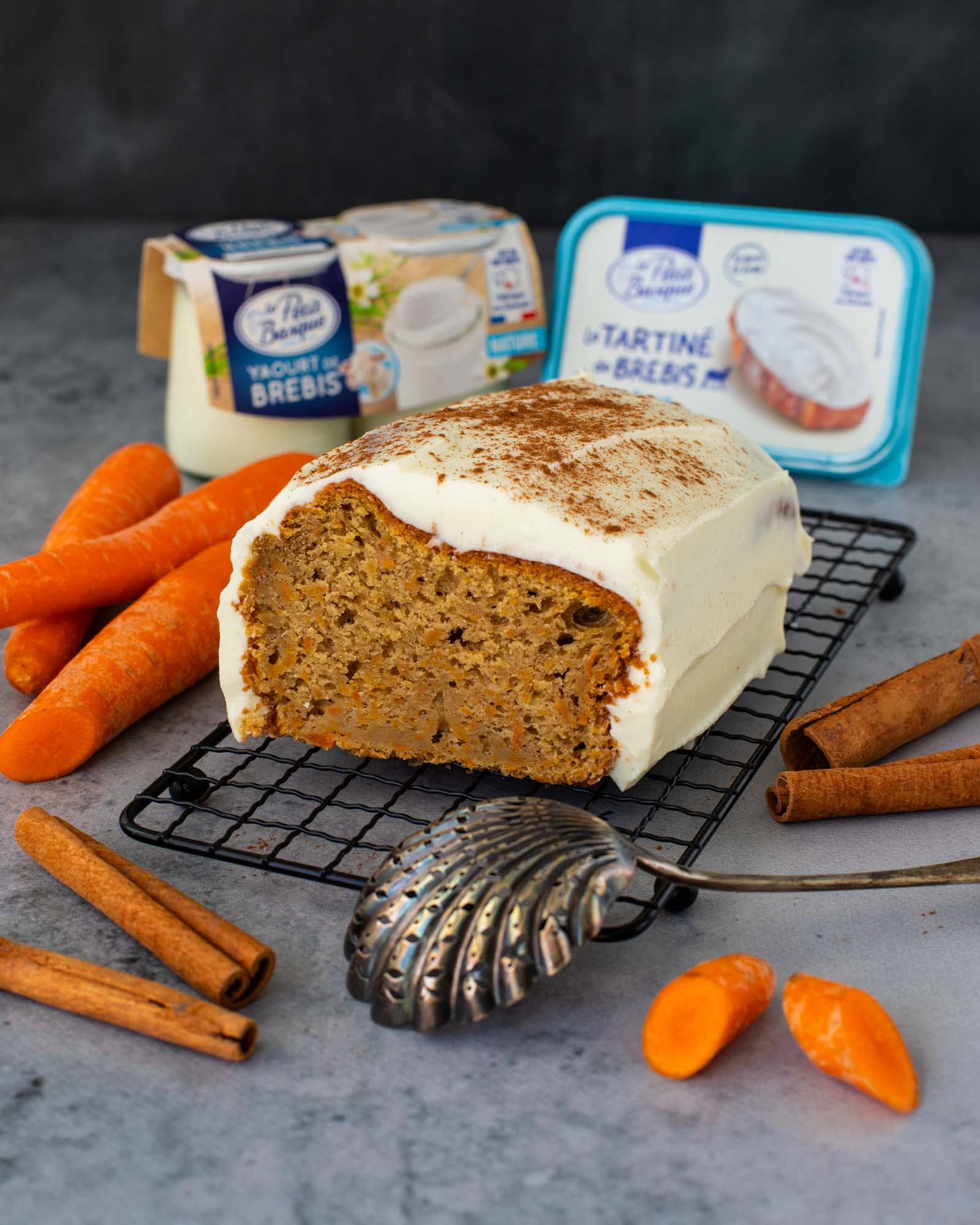 Recette de carrot cake au yaourt de brebis Le Petit Basque